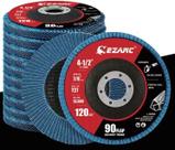 Discos de aba EZARC 120 Grit 4,5 cm x 22 mm T27 de alta densidade, pacote com 12