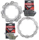 Discos de Freio Cb 500r Cb 500f Cb 500x + Pastilhas Diafrag