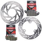 Discos de Freio Xtz 250 Lander / Xtz 250 Teneré / Xtz 150 Crosser + Pastilhas Diafrag (Semimetálica0