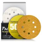 Discos de lixar Faoyoon de 12,7 cm Hook and Loop, 40 Grit, pacote com 50