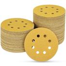 Discos de lixar POTUINOM 100PCS 100 Grit 125 mm para lixadeira orbital Discos de lixar POTUINOM 100PCS 100 Grit 125 mm para lixadeira orbital