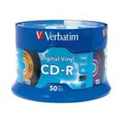 Discos em branco CD-R Verbatim 700 MB 80 min 52X - 50 unidades com fuso