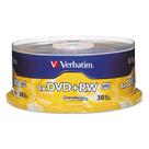 Discos em branco DVD+RW Verbatim 4,7 GB, graváveis em 4X - 30 unidades
