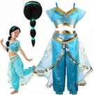 Disfraz Infantil de Jasmine para Niñas de 9 a 10 Años con Peluca Disfraz Infantil de Jasmine para Niñas de 9 a 10 Años con Peluca
