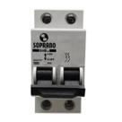 Disjuntor bi Bipolar 50a curva C mini Din 3ka Soprano