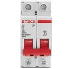 Disjuntor Bipolar 2 amperes Curva C 3ka Steck SDD62C02