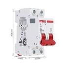 Disjuntor bipolar steck curva c