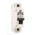 Disjuntor Branco 1 X 20A Soprano Padrão IEC Fixação Trilho DIN 35mm Conexão Fios 1,5mm² até 35,0mm²