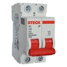 Disjuntor Din Steck Bipolar 25A Amperes Curva C