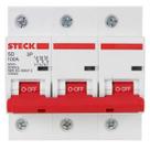 Disjuntor Din Trifasico Tripolar Triplo C 100A Steck
