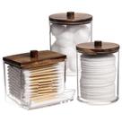 Dispensador de bolas/cotonetes de algodão Tbestmax Qtips Holder 300/200 ml