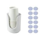 Dispensador de copos de banheiro PetPhindu com listras verticais