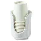 Dispensador de copos Dobbyby Ceramic Bathroom para copos de 90-120 ml brancos Dispensador de copos Dobbyby Ceramic Bathroom para copos de 90-120 ml brancos