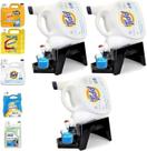 Dispensador de detergente para roupa, pacote com 3 unidades da Skywin, preto