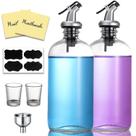 Dispensador de enxaguatório bucal de vidro AOZITA 500mL - pacote com 2 acessórios Dispensador de enxaguatório bucal de vidro AOZITA 500mL - pacote com 2 acessórios