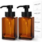Dispensador de espuma para mãos ALPIRIRAL 350 ml de vidro âmbar, 2 unidades