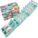 Dispensador de fitas Dual Roll Zoomie com prateleira organizadora azul