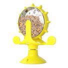 Dispensador de guloseimas para animais de estimação Toy Rotating Wheel Slow Feeder Amarelo Dispensador de guloseimas para animais de estimação Toy Rotating Wheel Slow Feeder Amarelo