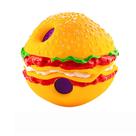 Dispensador de guloseimas Squeaky Chew Toy Hamburger Ball Squeaky Chew