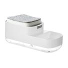 Dispensador de jabón para platos Xiaokeis 2 en 1 con soporte para esponja blanco