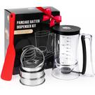 Dispensador de massa para panquecas FUNGYAND, conjunto de 1 litro com anéis de muffin e espátula