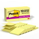 Dispensador de notas adesivas Post-it Super Sticky 3 x 3 polegadas e 12 almofadas