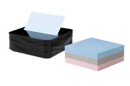 Dispensador de notas Post-it moderno preto com 3 blocos de notas adesivas Dispensador de notas Post-it moderno preto com 3 blocos de notas adesivas