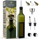 Dispensador de óleo Zulay Kitchen Glass 500mL com despejadores e funil