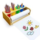 Dispensador de rolo de papel para mesa de bambu UXPEYIC 12" x 15 m Dispensador de rolo de papel para mesa de bambu UXPEYIC 12" x 15 m