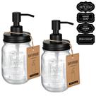 Dispensador de sabão Amolliar Mason Jar em aço inoxidável à prova de ferrugem Dispensador de sabão Amolliar Mason Jar em aço inoxidável à prova de ferrugem