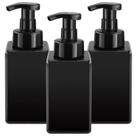 Dispensador de sabão espumante Cositina 450 ml de plástico preto, pacote com 3