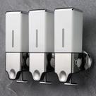 Dispensador de sabão prosfalt 3 x 500mL montado na parede manual branco
