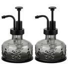 Dispensador de sabão Tioncy Antique Glass para cozinha e banheiro (2 unidades)