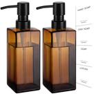 Dispensador de sabonete GMISUN Amber Glass 350ml, pacote com 2 unidades para banheiro/cozinha