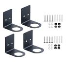 Dispensador de sabonete para montagem na parede BiJun, 4 peças, 2,7 cm, orifício preto