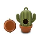 Dispensador de sacos de cocô de cachorro Cactus, suporte portátil para resíduos para animais de estimação