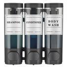 Dispensador de Shampoo e Condicionador Cabo Deseado Preto 900mL