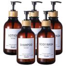 Dispensador de shampoo e condicionador Mithrgrous 500ml, pacote com 5