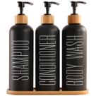 Dispensador de shampoo e condicionador Prus Waso com bombas de bambu