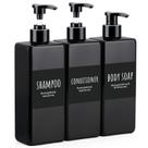 Dispensador de shampoo e condicionador Segbeauty 500ml, pacote com 3