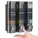 Dispensador de shampoo e condicionador Unisense 3 câmaras 900mL