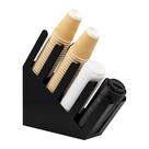 Dispensador de tampas Mind Reader 4ACUPHOLD-BLK Countertop 4 compartimentos Dispensador de tampas Mind Reader 4ACUPHOLD-BLK Countertop 4 compartimentos