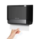 Dispensador de toalhas de papel BEZADI de grande capacidade para montagem em parede preto