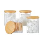 Dispensador de vidro Qtip Holder INIUNIK Apothecary Jars, pacote com 4