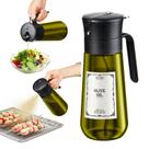 Dispensador e pulverizador de óleo hoforife Glass 500mL preto 2 em 1