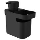 Dispenser 650ml Detergente Sabão Inteligente Multiuso com Porta Esponja Produtos Embutido Acessórios Limpeza Organizador de Pia