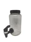 Dispenser 800 ml , vidro com torneira e tampa preta - GIGANTE DO ABC Dispenser 800 ml , vidro com torneira e tampa preta - GIGANTE DO ABC