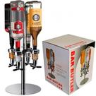 Dispenser bebidas porta giratorio 4 garrafas dosador