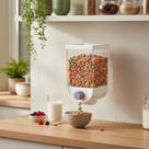 Dispenser Cereais 1000ml Organizador Suspenso Parede Arroz Feijão Grãos Aveia Café Cozinha Hermético Vedado Prático