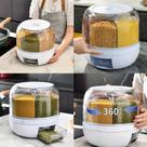 Dispenser De Alimentos Armazenamento Com Dispenser Giratório Organizador De Cereais Recipiente